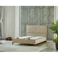 Pat tapițat cu somiera inclusa si ladă 160*200 cm, Atlantis