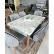 Set masa extensibila cu 6 scaune gri