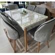 Set masa extensibila cu 6 scaune gri