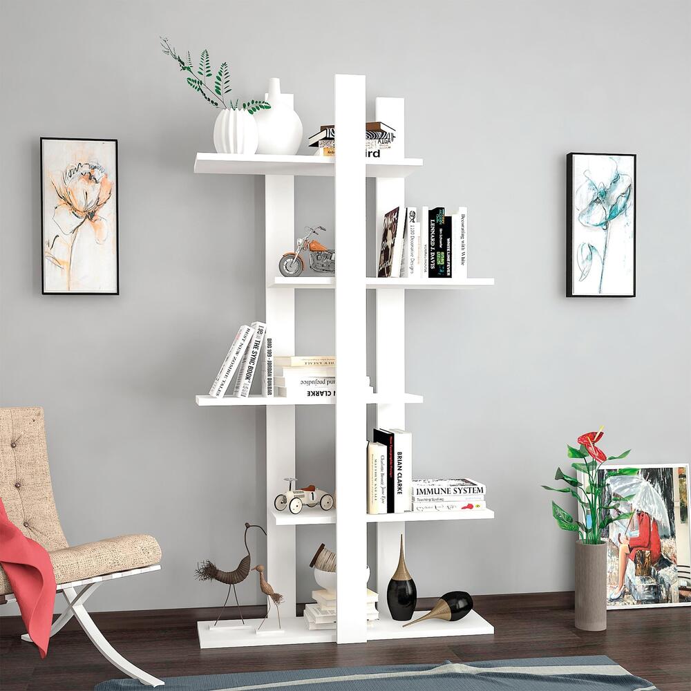 Etajera multifunctionala alb Bavy 150x80x25 cm