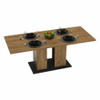 Masă dining, stejar craft auriu / grafit gri, FIDEL
