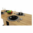 Masă dining, stejar craft auriu / grafit gri, FIDEL