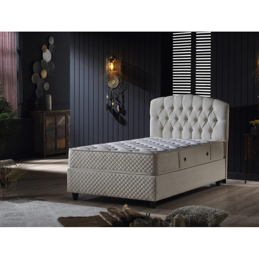 Pat tapitat cu lada de depozitare 100x200 cm