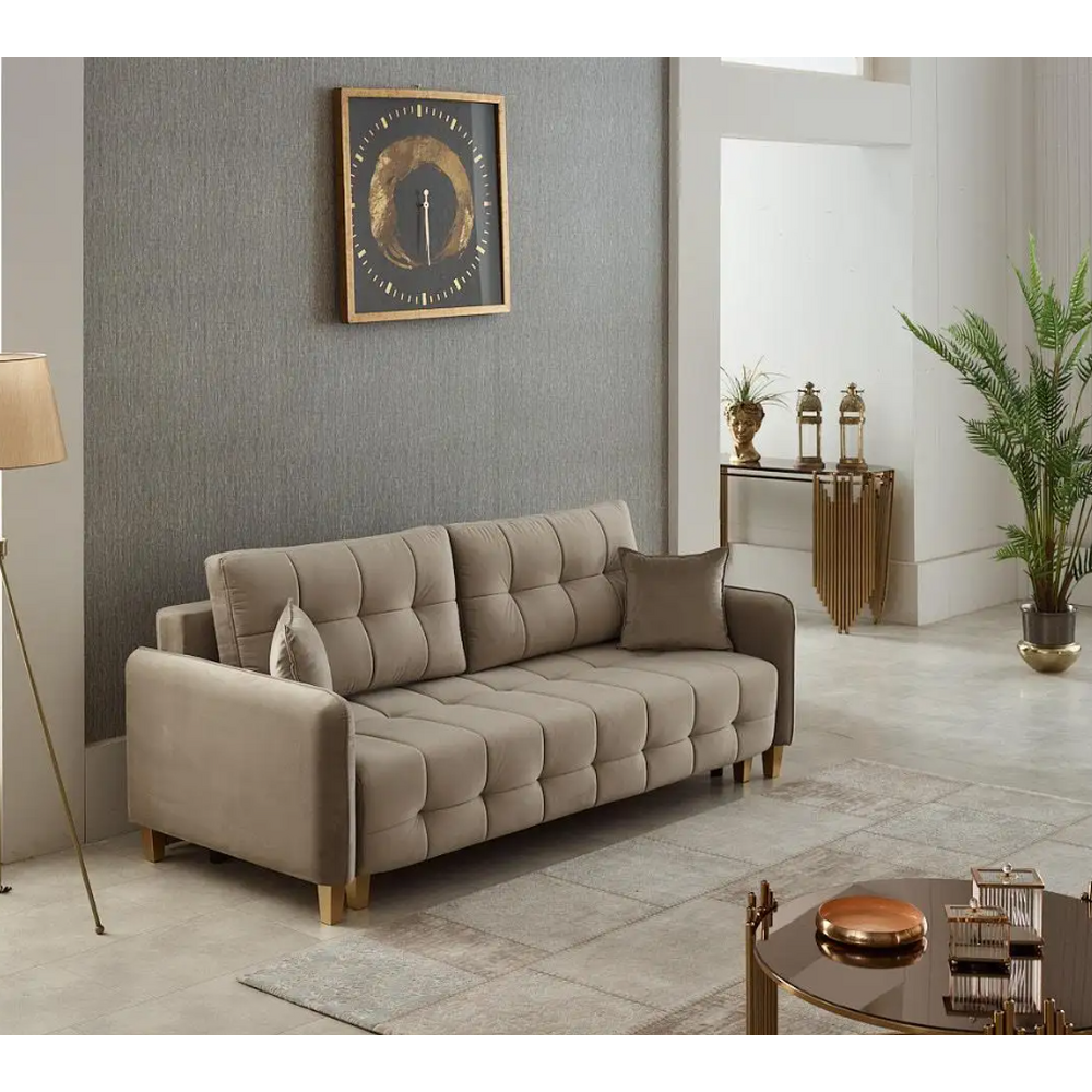 Canapea extensibila 3 locuri cu lada de depozitare Eva