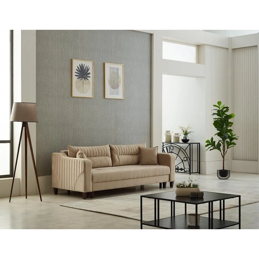 Canapea extensibila 3 locuri cu lada depozitare Luna