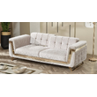 Canapea extensibila 3 locuri stil Chesterfild Milano, Gold