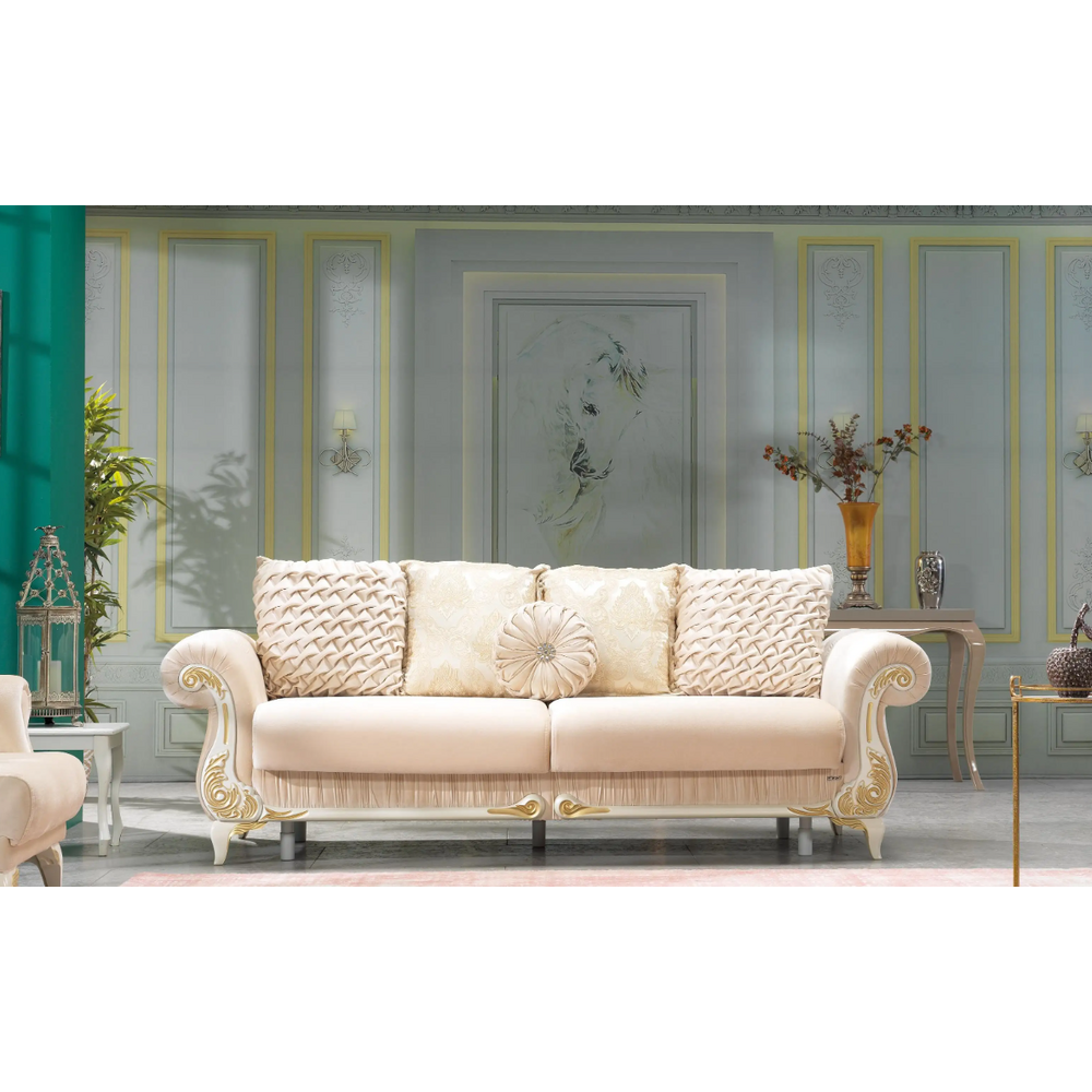 Canapea extensibila clasica 3 locuri cu lada depozitare Sehrazat