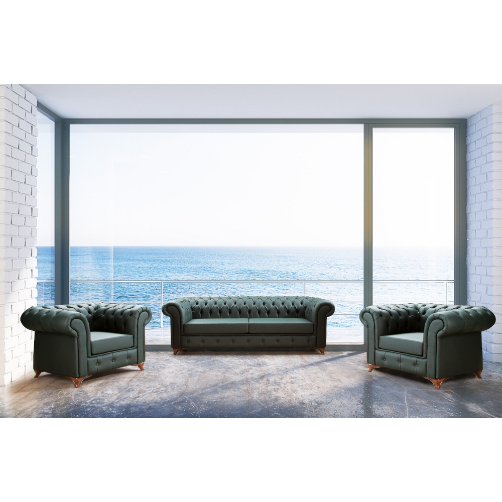 Canapea fixa 3 locuri Oxford Chesterfield