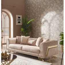 Canapea fixa cu 2 locuri Ela,Gold