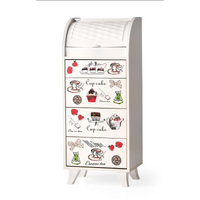 Dulap de bucatarie multifunctional Lucas alb, retro 021