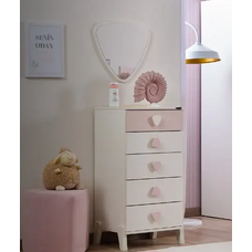Comoda cu 5 sertare si oglinda pentru copii,Nora
