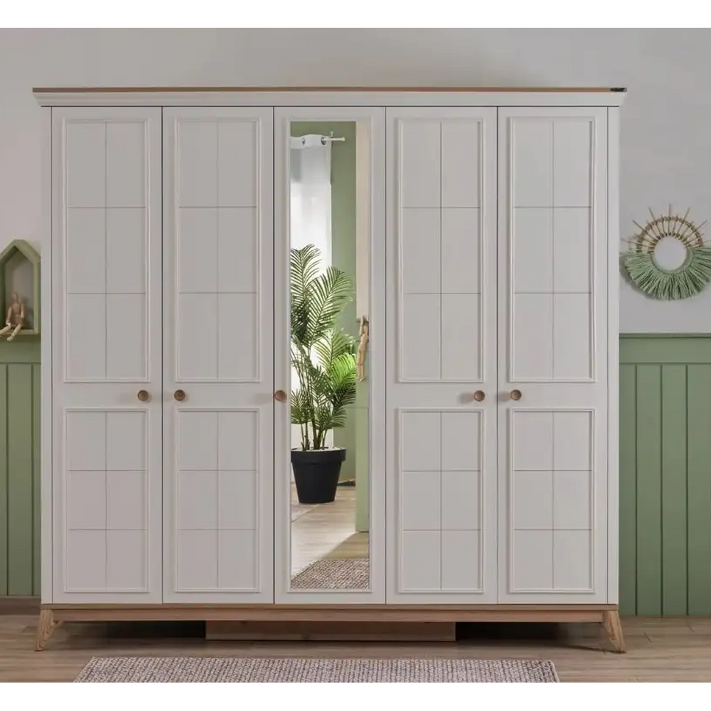 Dulap cu 5 usi si oglinda pentru copii,Alegra