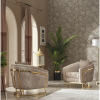 Fotoliu fix de Lux Ela, Gold