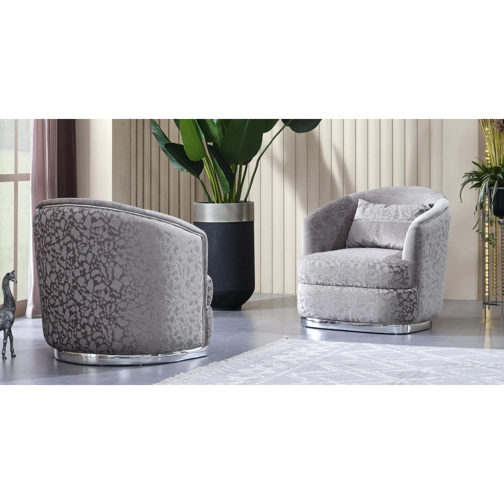 Fotoliu fix de Lux Milano, Crom