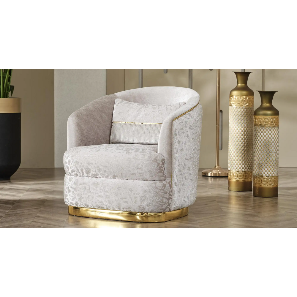 Fotoliu fix de Lux Milano, Gold