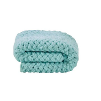 Garnituri ,seturi de asternuturi si covoare complementare,Alya, Patura impletita turcoaz pentru copii