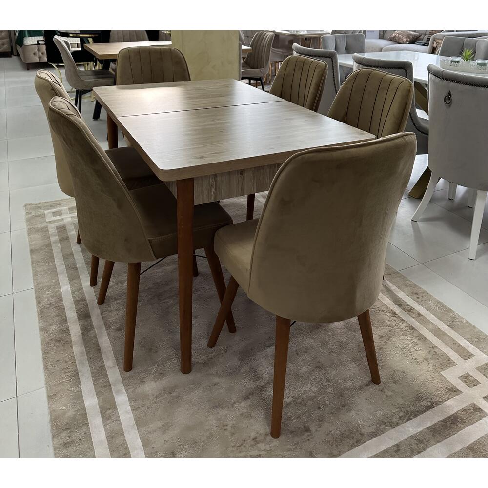 Set masa extensibila cu 6 scaune