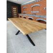 Masă din lemn masiv de stejar cu picior Spider, 3000x1000 mm