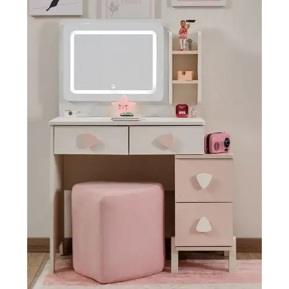 Masa de toaleta cu oglinda si LED,Nora