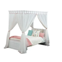 Pat cu baldachin din tulle pentru copii,Alya, 100 cm*200 cm