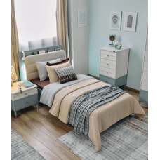 Pat pentru copii cu LED si accesoriu USB,Maryn, 120 cm*200 cm