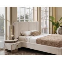 Pat tapitat cu somiera inclusa si lada depozitare,Verona