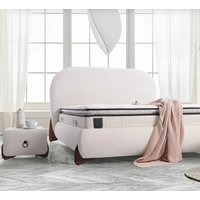 Pat tapitat de lux cu lada de depozitare Roos, 140 cm x 200 cm