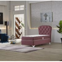 Pat tapițat 1 persoană cu saltea inclusă Prenses, 120*200