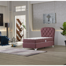 Pat tapițat 1 persoană cu saltea inclusă Prenses, 120*200