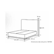 Pat tapițat cu ladă de depozitare și somieră Zara, 140 cm x 200 cm