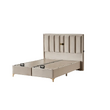 Pat tapițat cu ladă și somieră rabatabilă Diamond, bej, 140 cm x 200 cm