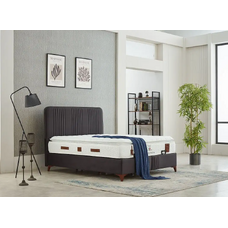 Pat tapițat dormitor 2 persoane cu ladă depozitare Avensis, 180 cm x 200 cm