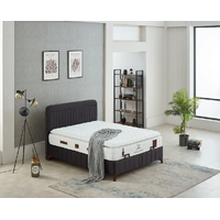 Pat tapițat dormitor 2 persoane cu ladă depozitare Navara, 160 cm x 200 cm