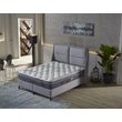 Pat tapițat dublu cu ladă și somieră rabatabilă Varna, 160 cm x 200 cm
