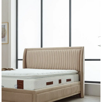 Pat tapițat matrimonial cu ladă depozitare de lux, Arya, 200 cm x 200 cm