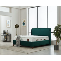 Pat tapițat matrimonial cu somieră și ladă de lux Dior, 140 cm x 200 cm