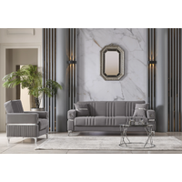 Set canapea extensibila si fotolii semi extensibile Tilda 3+1+1, gri