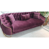 Set canapele fix si fotolii fixe de Lux Lucky 3+1+1, Visiniu