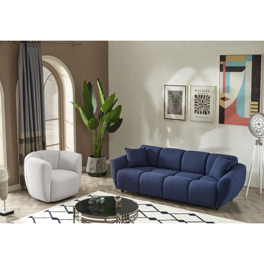 Set canapele fixe si fotolii rotative de Lux Odessa 3+1+1