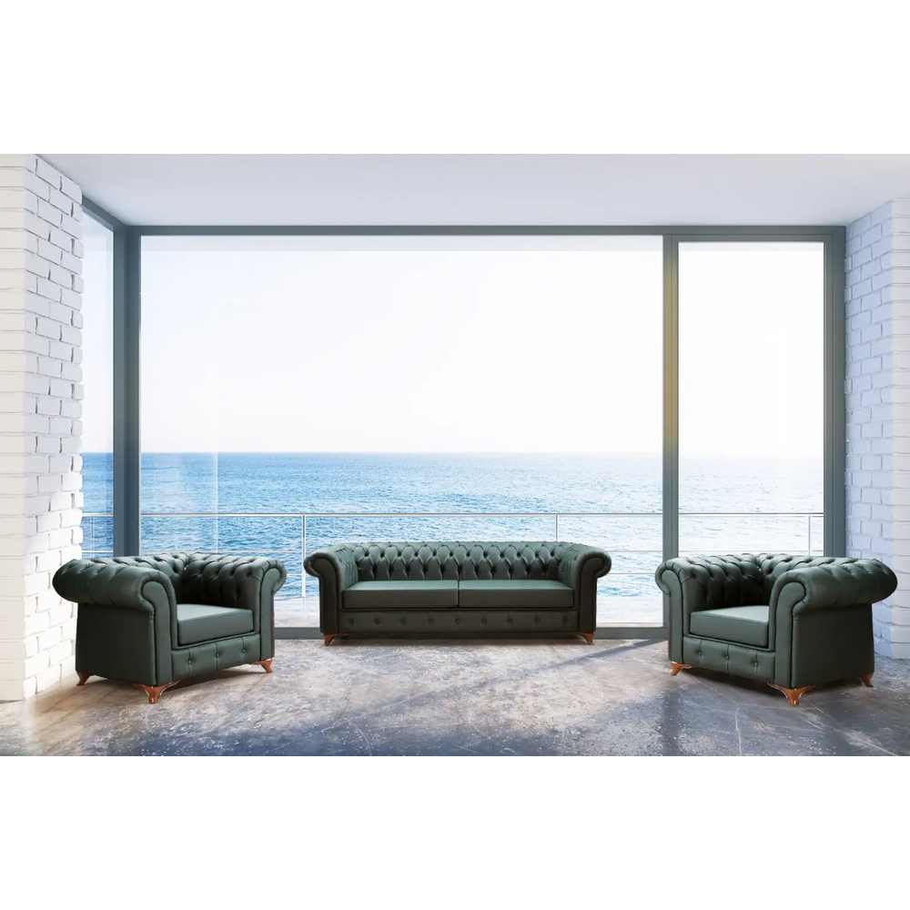 Set canapele si fotolii fixe Oxford Chesterfield 3+1+1