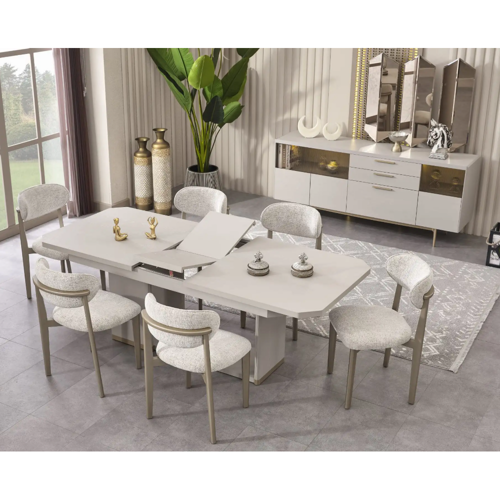Set mobilier dining,Napoli, Masa living extensibila