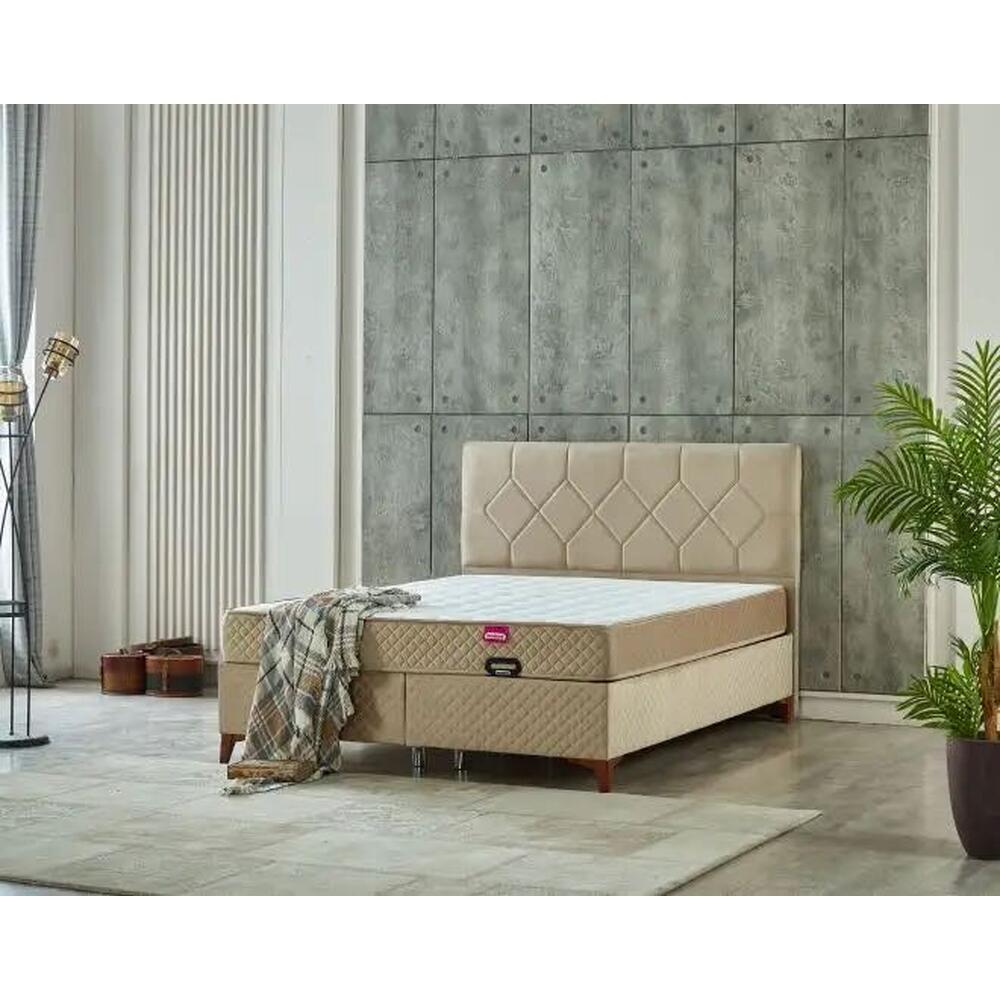 Set Pat tapițat cu saltea inclusă și ladă 160*200 cm, Atlantis