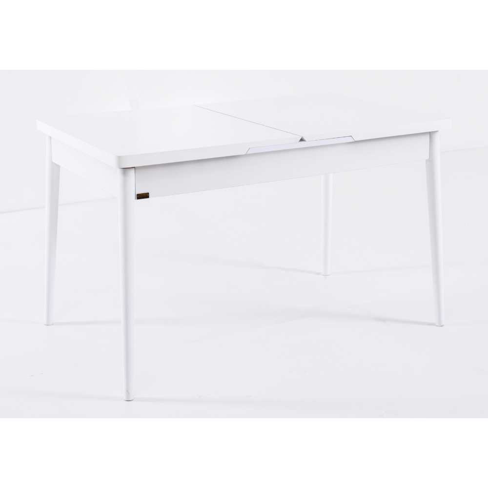 Masa extensibila din lemn masiv Venus, ALB