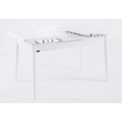 Masa extensibila din lemn masiv Bello, Alb Lucios