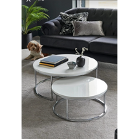 Set Masute de cafea cu 2 piese Ara, crom