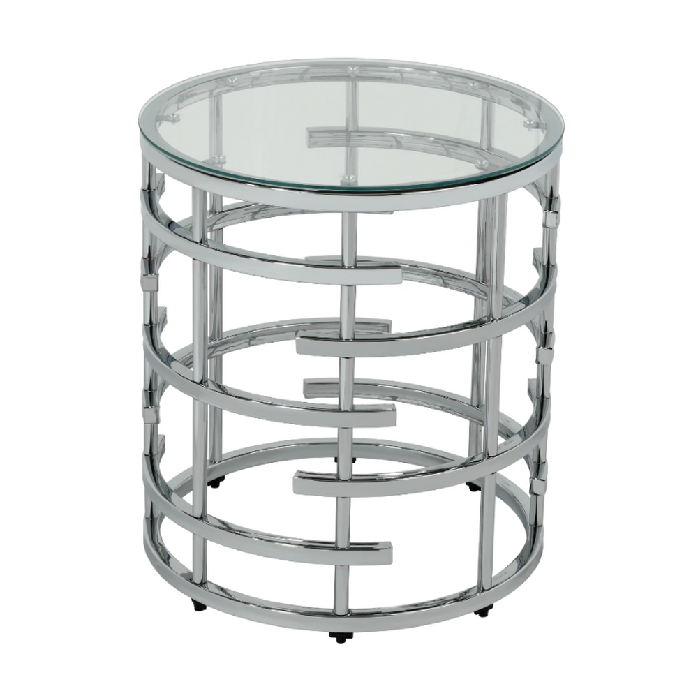 Masuta de cafea Royal rotund Argintiu