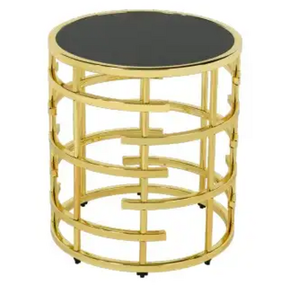 Masuta de cafea Royal rotund Auriu