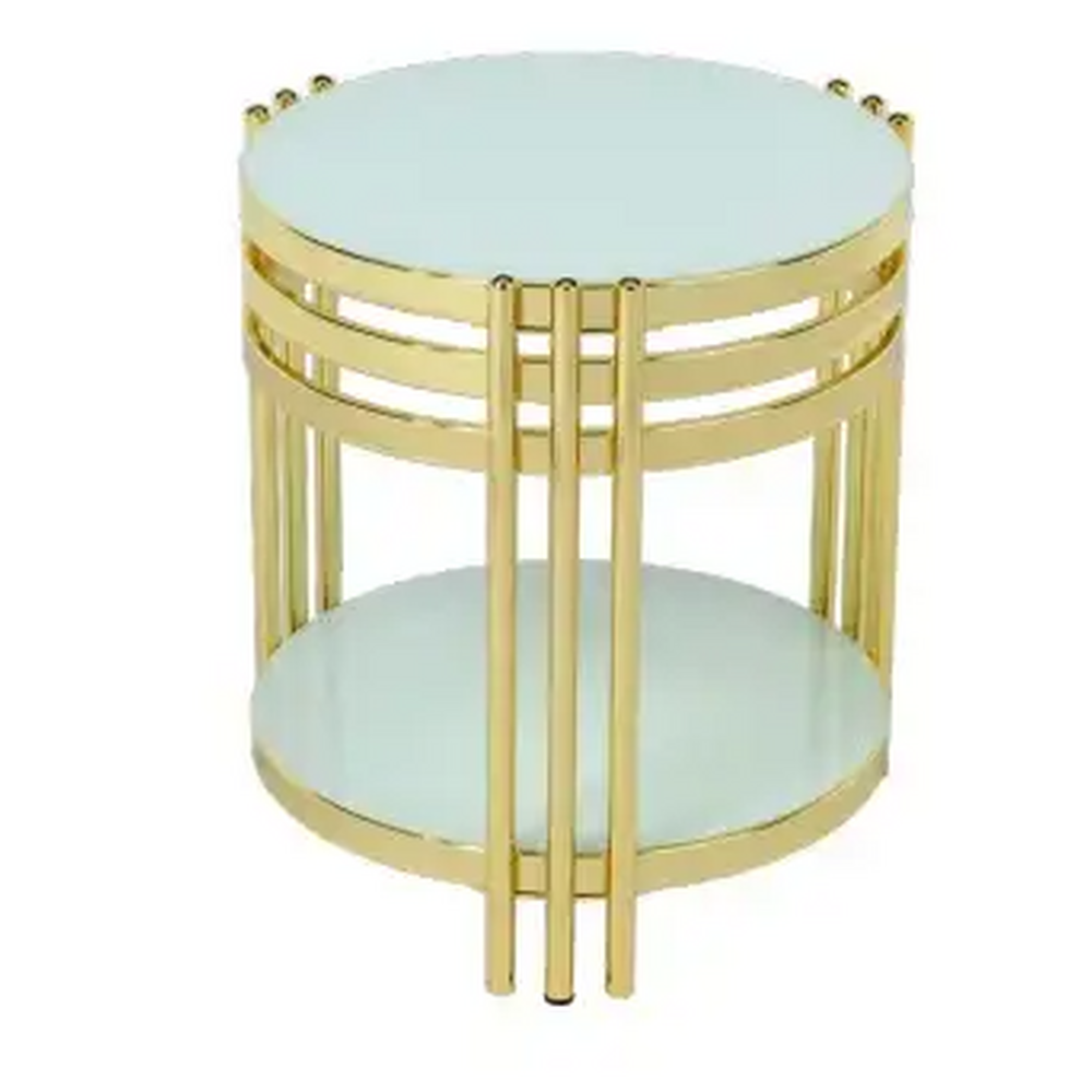 Masuta de cafea Zeus rotund - Auriu