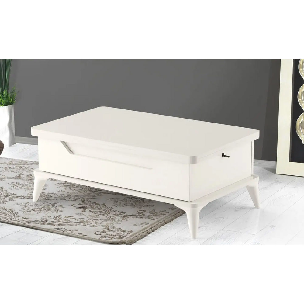 Masuta de cafea extensibila multifunctionala Polo alb