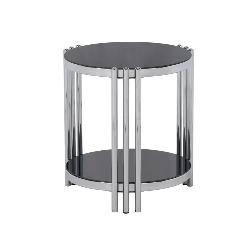 Masuta de cafea Rose rotund - Argintiu